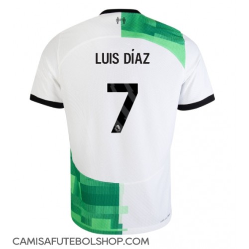 Camisa de time de futebol Liverpool Luis Diaz #7 Replicas 2º Equipamento 2023-24 Manga Curta